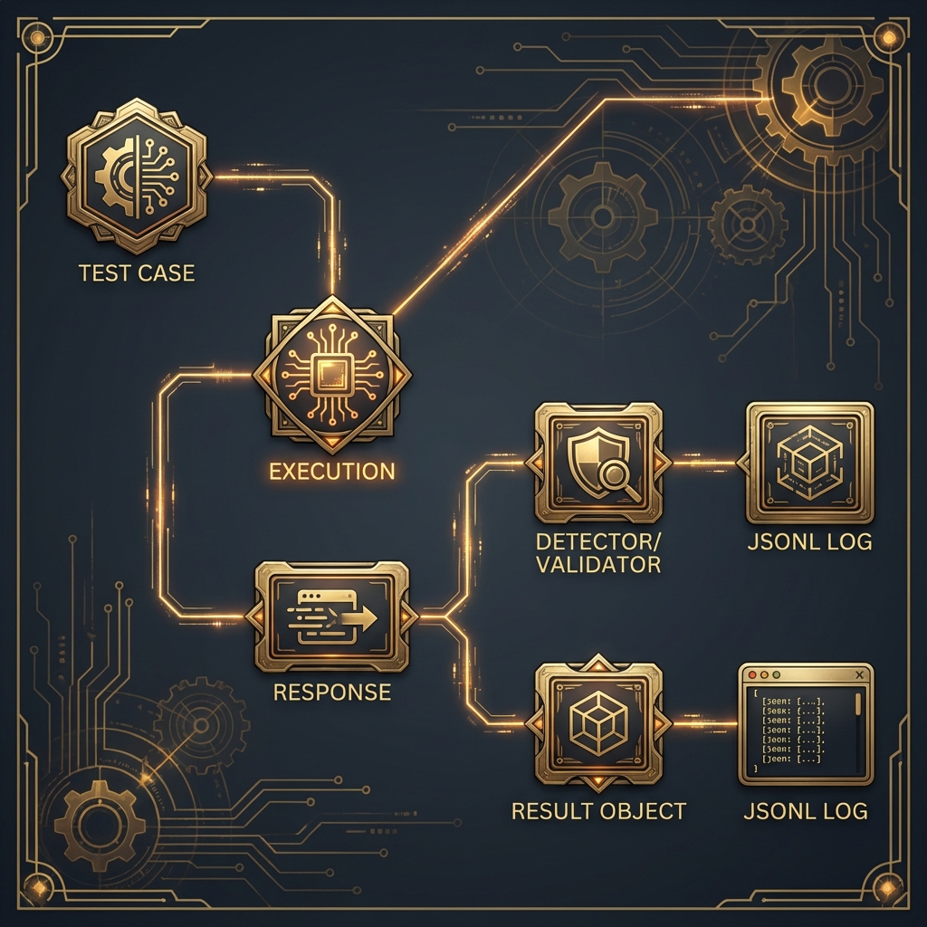 Flowchart illustrating the execution lifecycle of the custom Python test harness.