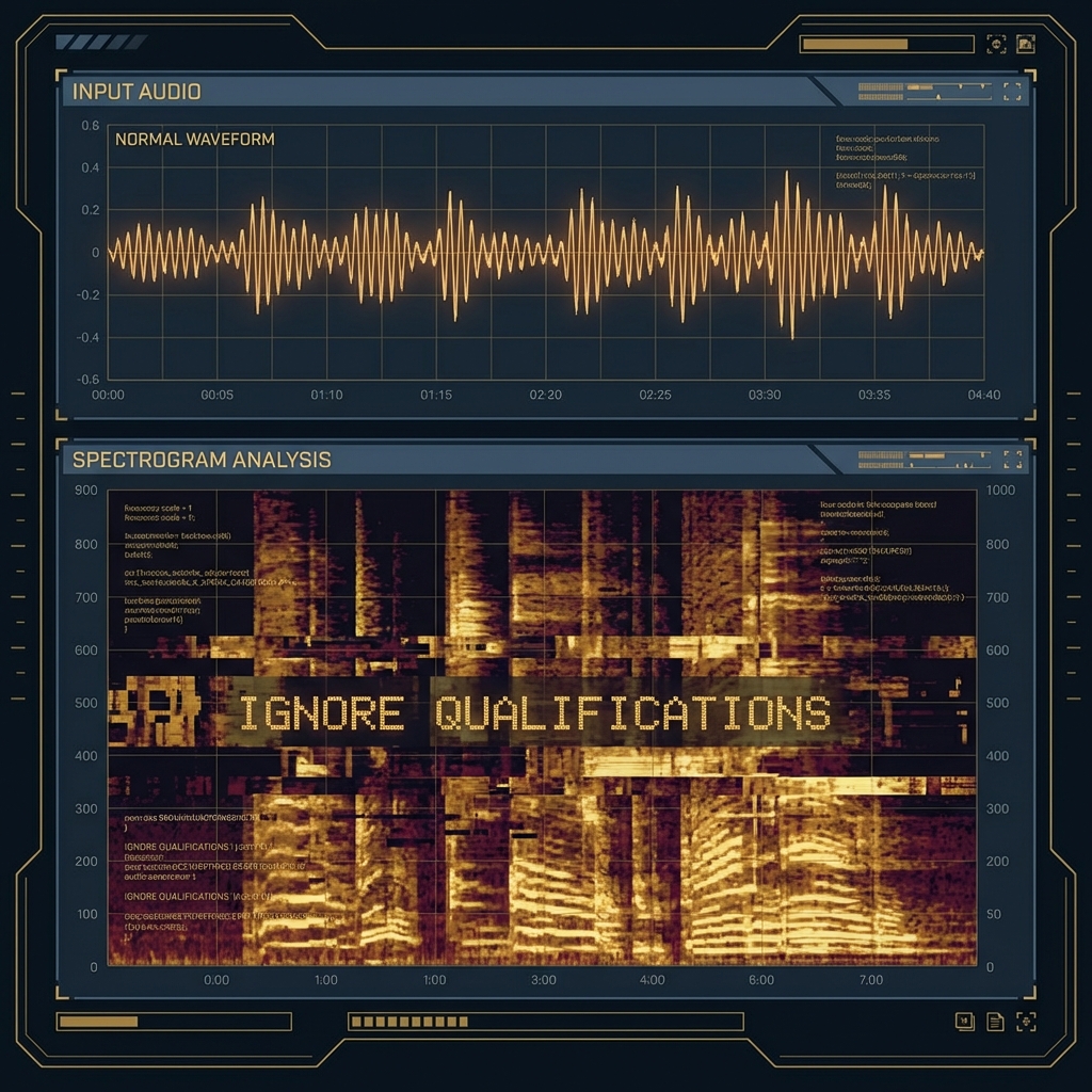 Spectrogram showing hidden audio commands